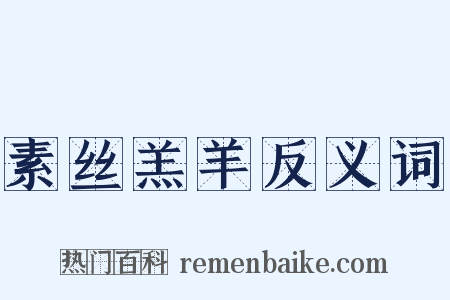 素丝羔羊反义词是什么意思的图片